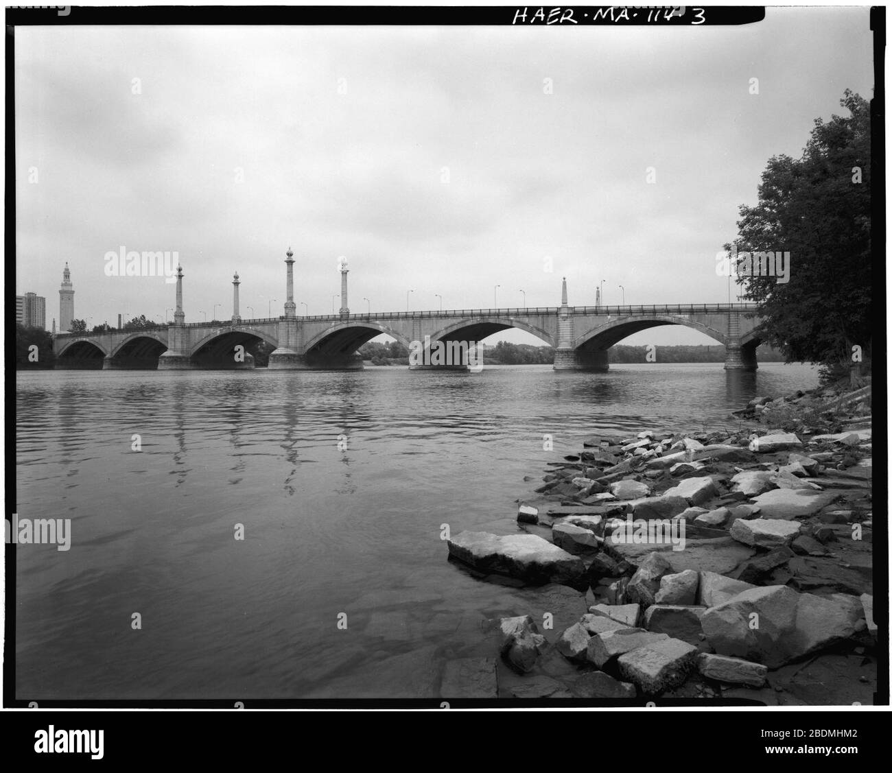 Pont commémoratif du comté de Hampden - HAER 079563pu. Banque D'Images