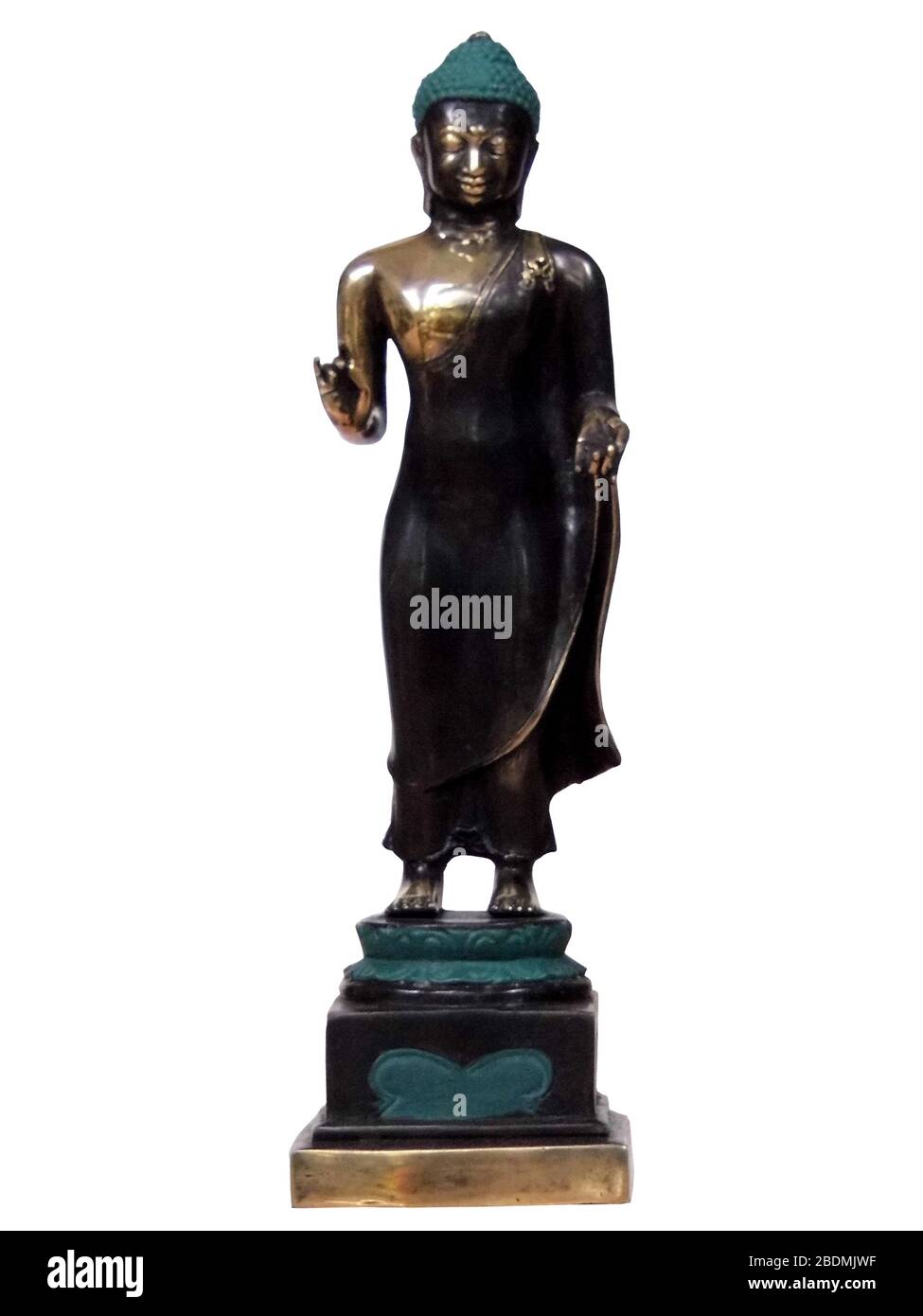 Statue de Bouddha sur fond blanc, représentant du Seigneur Bouddha Banque D'Images