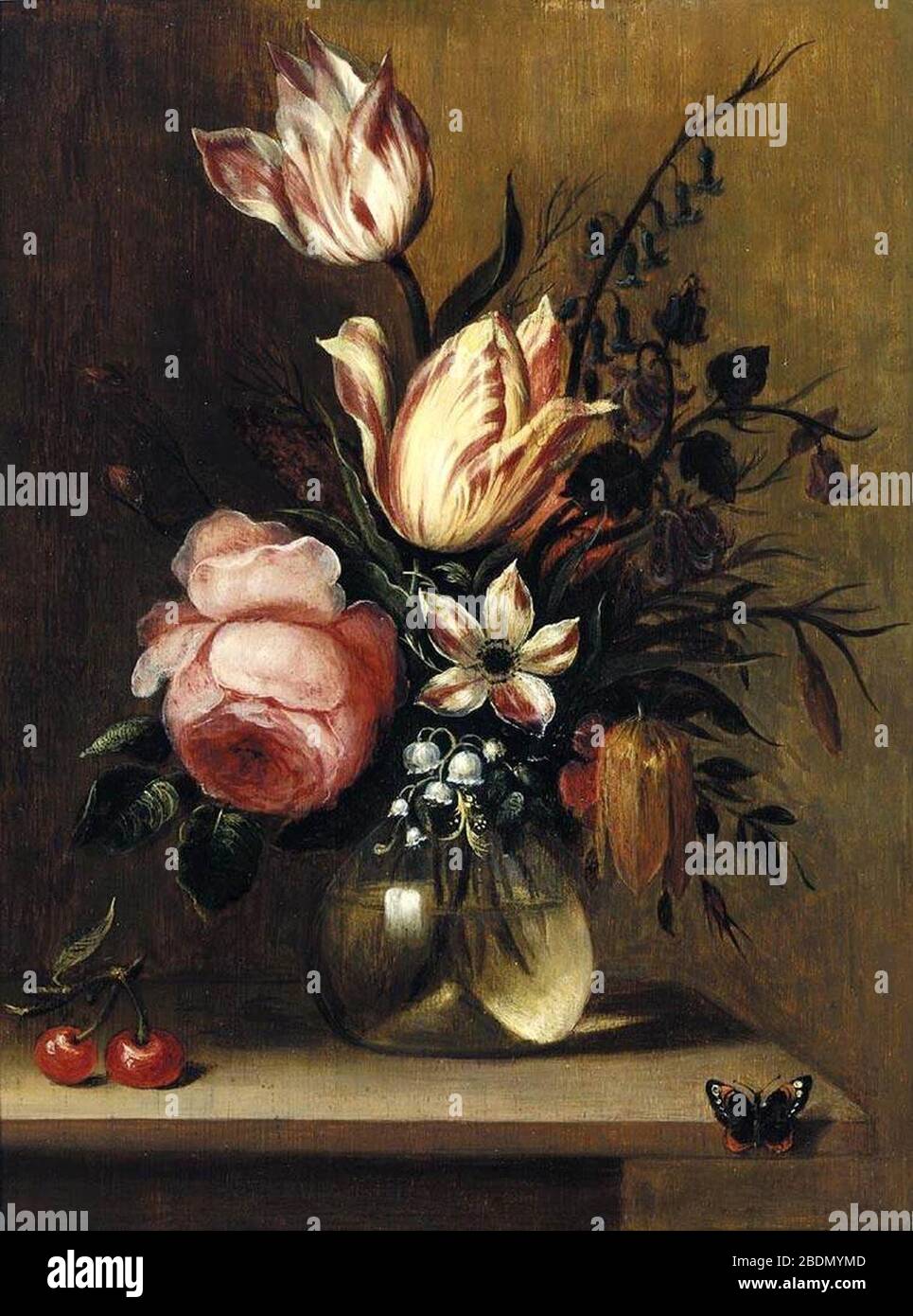 Hans Bollongier - fleurs dans une vase Banque D'Images