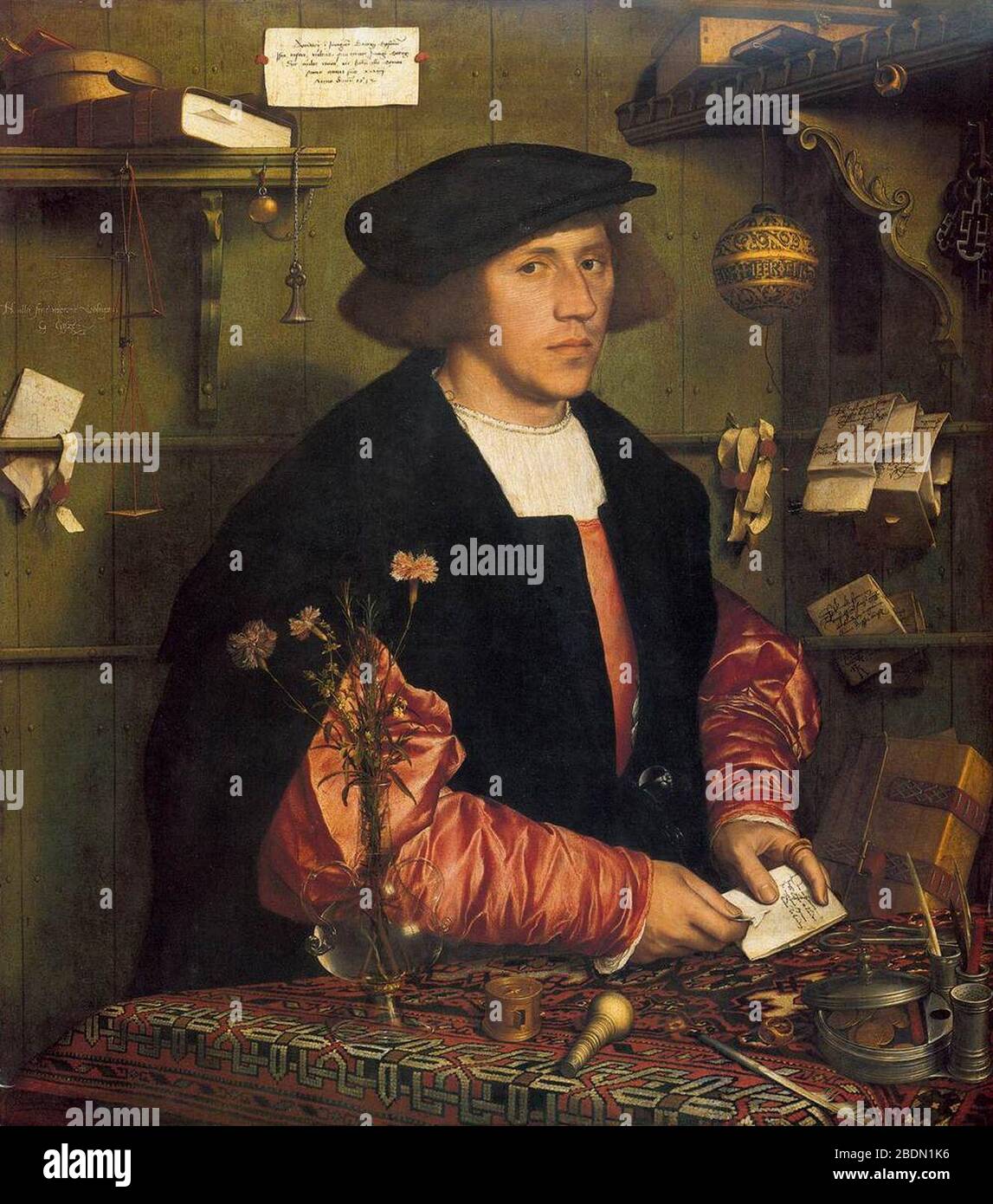 Hans Holbein d. J. - Portrait du commerçant Georg Gisze Banque D'Images