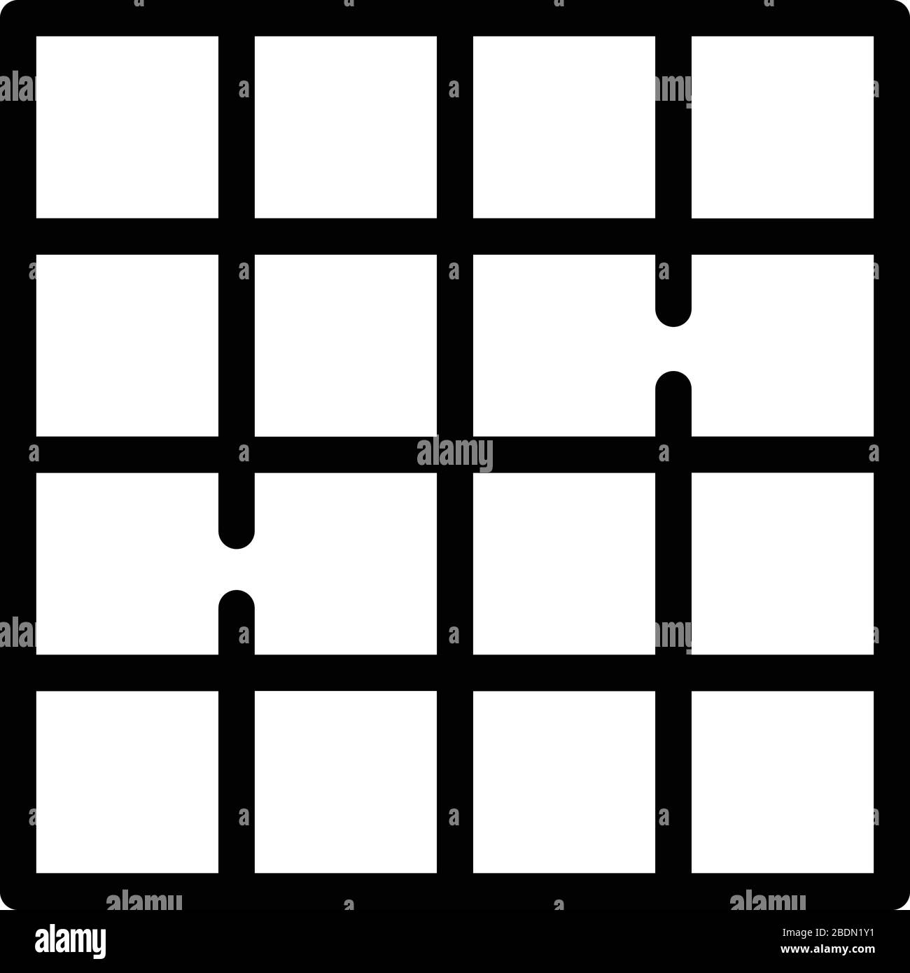 Icône carrée de revêtement, style de contour Illustration de Vecteur