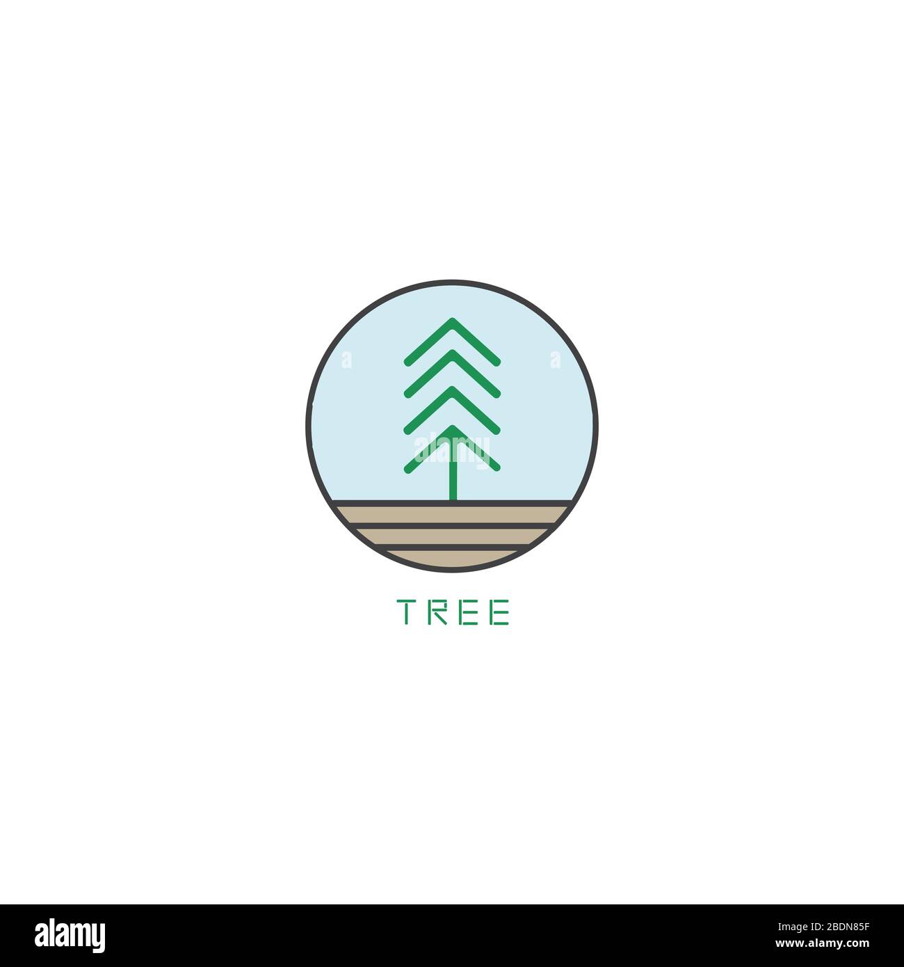 Ce logo représente un arbre. Ce logo est bon pour être utilisé par des entreprises ou des fondations travaillant dans le domaine de la conservation de l'environnement. Illustration de Vecteur