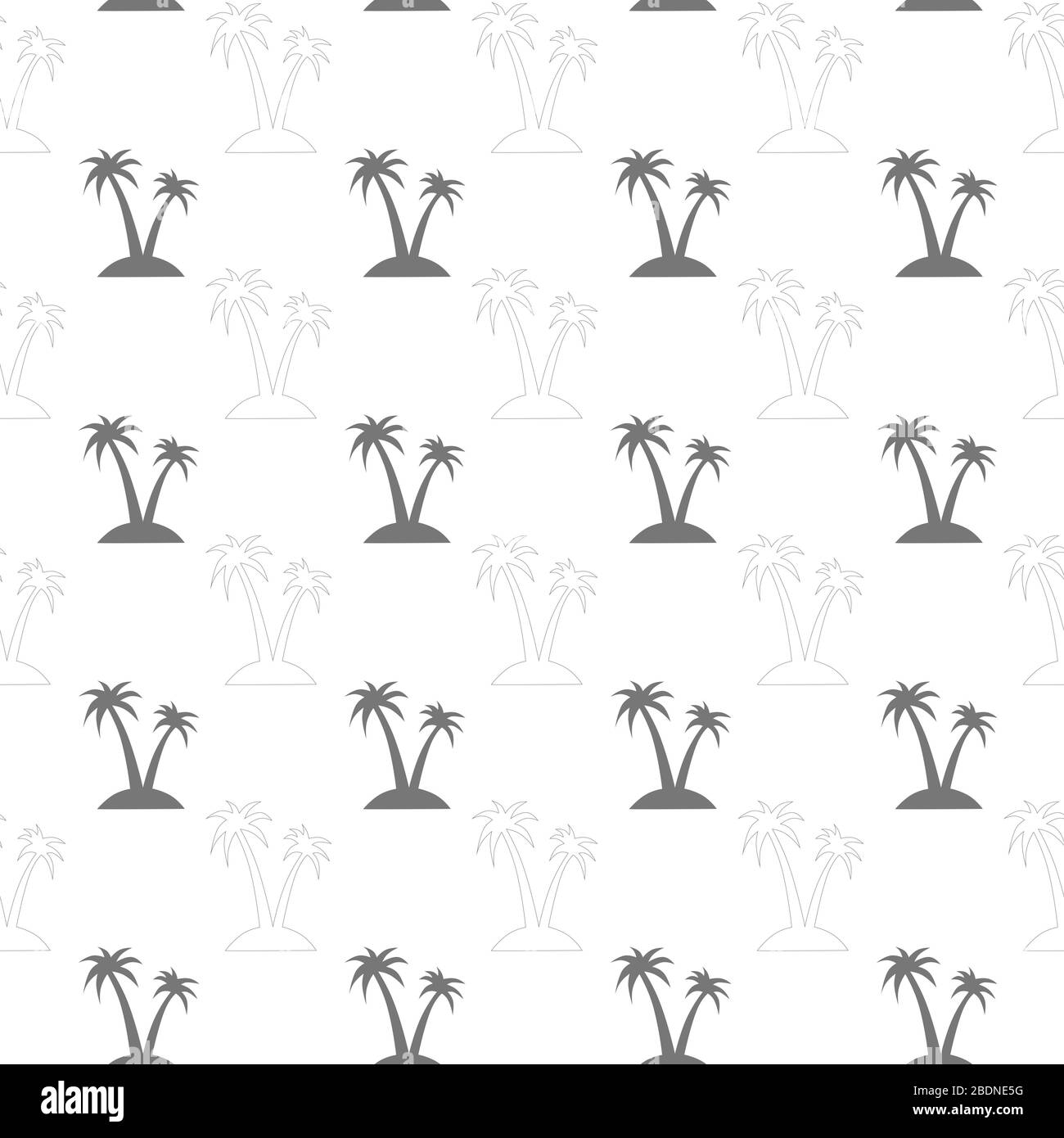 Motif sans couture avec palmiers. Papier peint tropical exotique pour l'été. Affiche noire et blanche. Fond floral. Motif été Banque D'Images