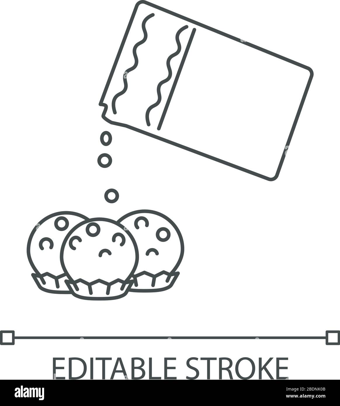 Icône linéaire parfaite pour la fabrication de bonbons. Illustration personnalisable en ligne fine. Dessert sucré, symbole de contour de préparation de la confection de sucre Illustration de Vecteur