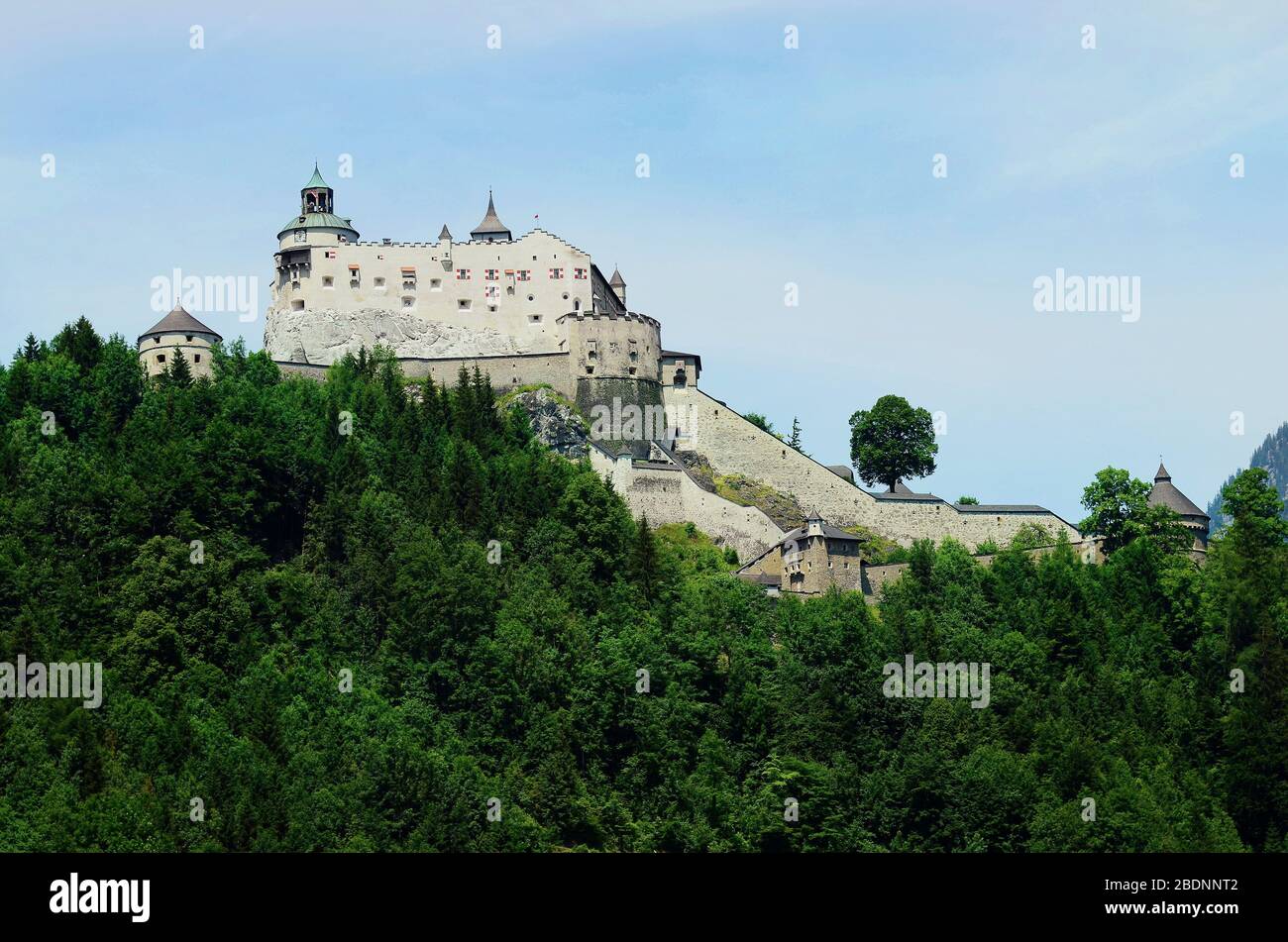 Autriche, château Hohenwerfen dans la vallée de Pongau - ancien lieu de tournage Banque D'Images