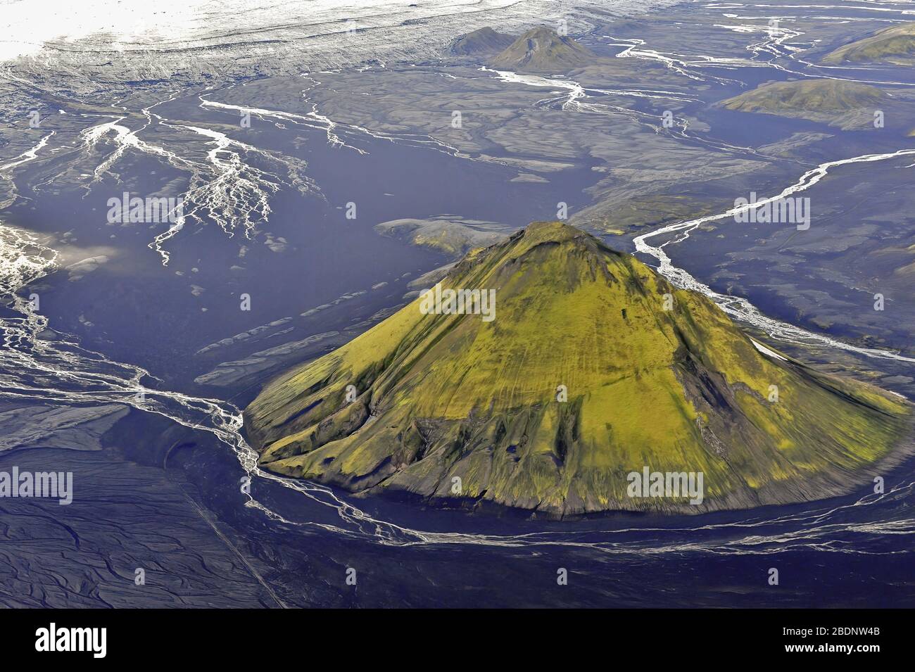 Europe - Islande, Maelifell, Haut de la montagne Banque D'Images