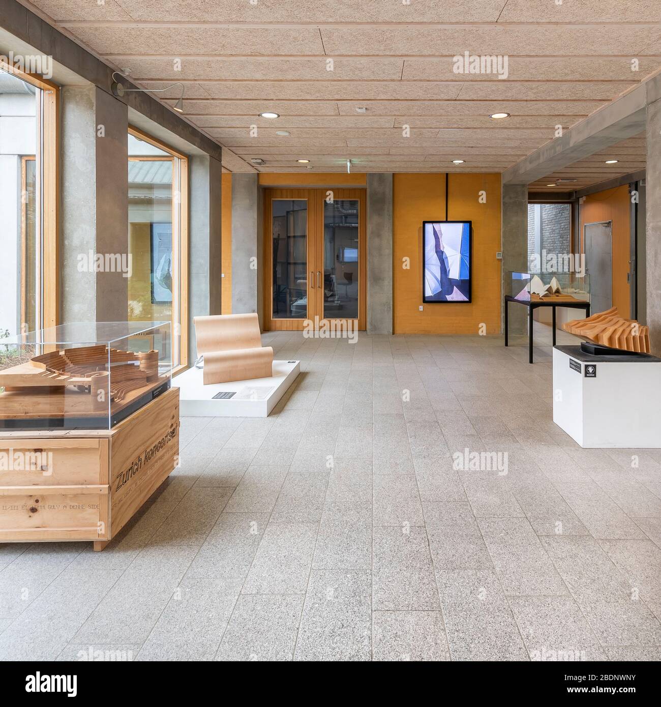 A l'intérieur du magnifique Utzon Center conçu par l'architecte Jørn Utzon - qui a également conçu l'Opéra de Sydney. Terminé en 2008. Aalborg, Danemark. Banque D'Images