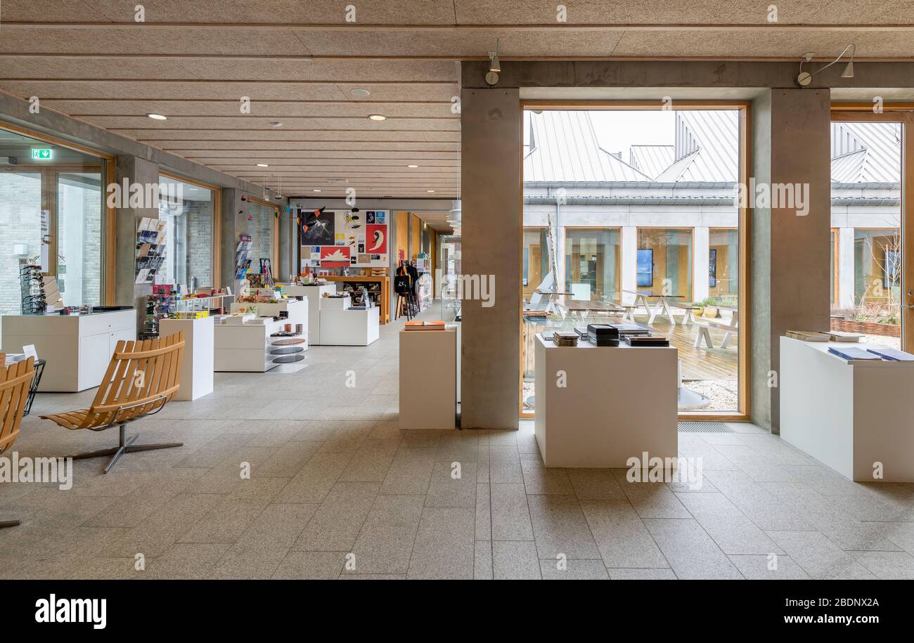 A l'intérieur du magnifique Utzon Center conçu par l'architecte Jørn Utzon - qui a également conçu l'Opéra de Sydney. Terminé en 2008. Aalborg, Danemark. Banque D'Images