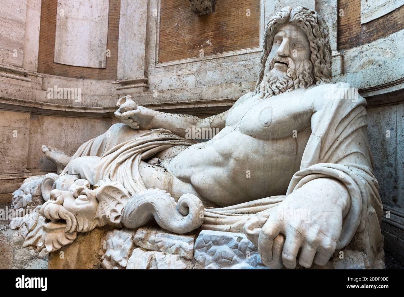 Marforio ou Oceanus dans le Palazzo Nuovo, dans les Musées du Capitole, Rome, Italie Banque D'Images