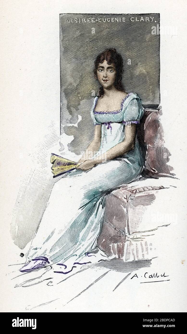 'Portrait de Desiree Clary (1777-1860) fiancée de Napoléon Bonaparte (1769-1821) en avril 1795' (Portrait de Desiree Clary au moment de son engageme Banque D'Images