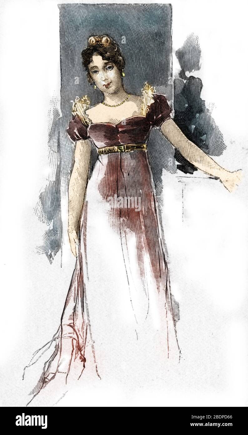 'Portrait de Marie Walewska (Waleska) (1786-1817) Maitresse de Napoléon Ier' (Portrait de Maria Countess Walewska, noblewoman polonais et une maîtresse o Banque D'Images