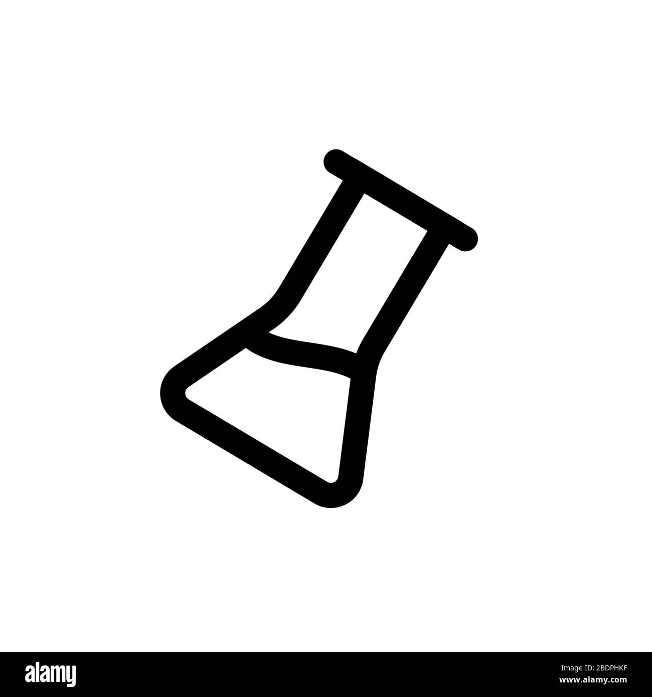 Tube à essai chimique icône pictogramme. Équipement de laboratoire chimique isolé sur fond blanc. Flacons pour expérience expérience scientifique. Vecteur moderne à la mode Illustration de Vecteur