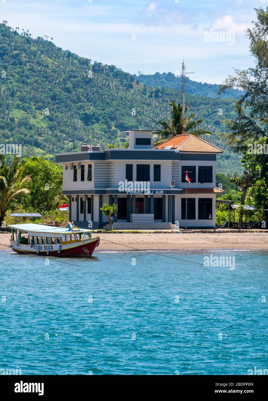 Vue verticale de Gili Air, Indonésie. Banque D'Images
