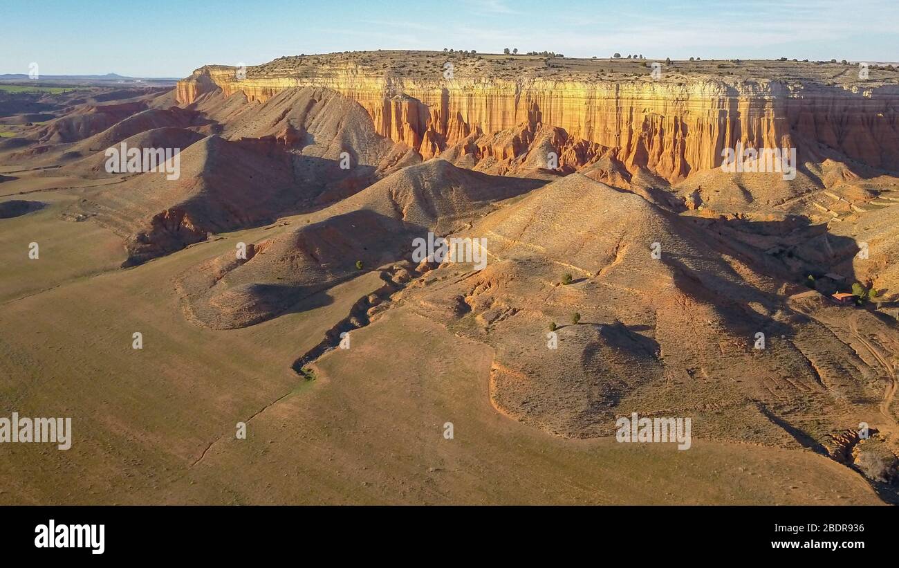 Terres arides, Aragon Banque D'Images