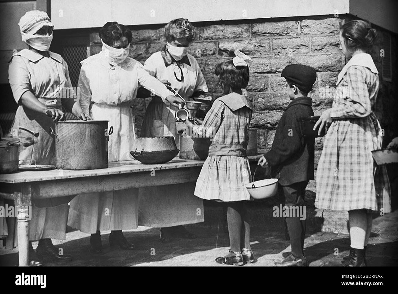 1918-1919. Une épidémie de "grippe panish" s'est répandue dans le monde entier Banque D'Images