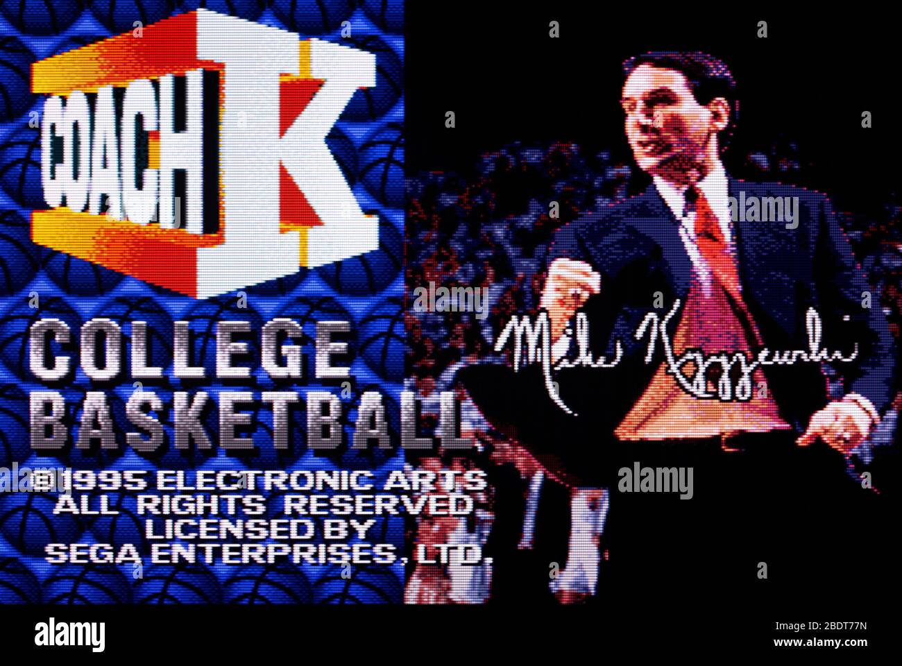 Entraîneur K College Basketball - Sega Genesis Mega Drive - usage éditorial seulement Banque D'Images