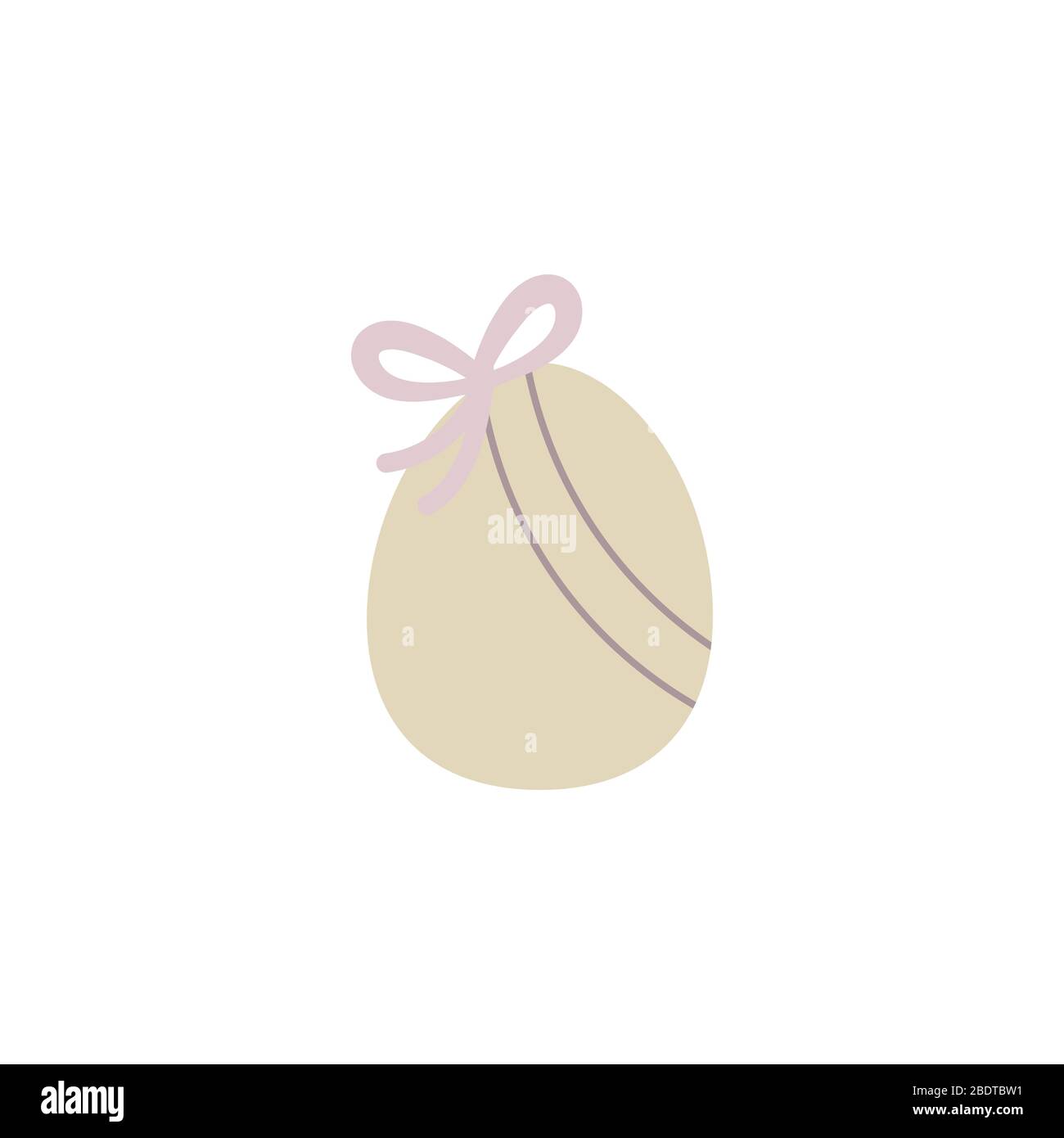 Illustration vectorielle plate de l'icône de l'oeuf de Pâques isolée sur un fond blanc .conception de l'élément de Pâques.holliday traditionnel.oeuf de poulet d'animal de ferme.élément de Illustration de Vecteur