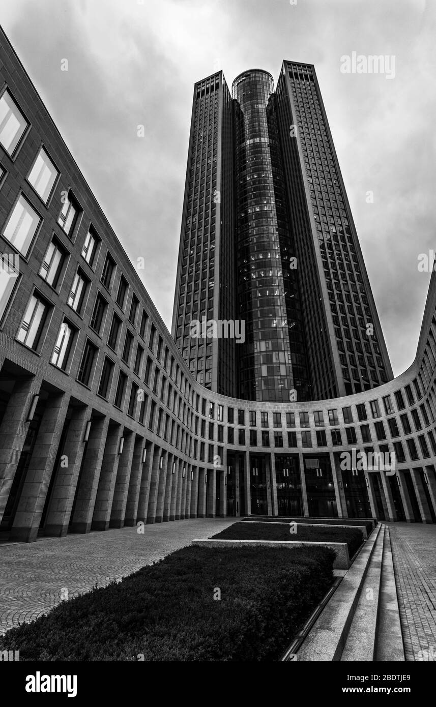 Le bâtiment Tower 185 du centre-ville de Francfort Banque D'Images