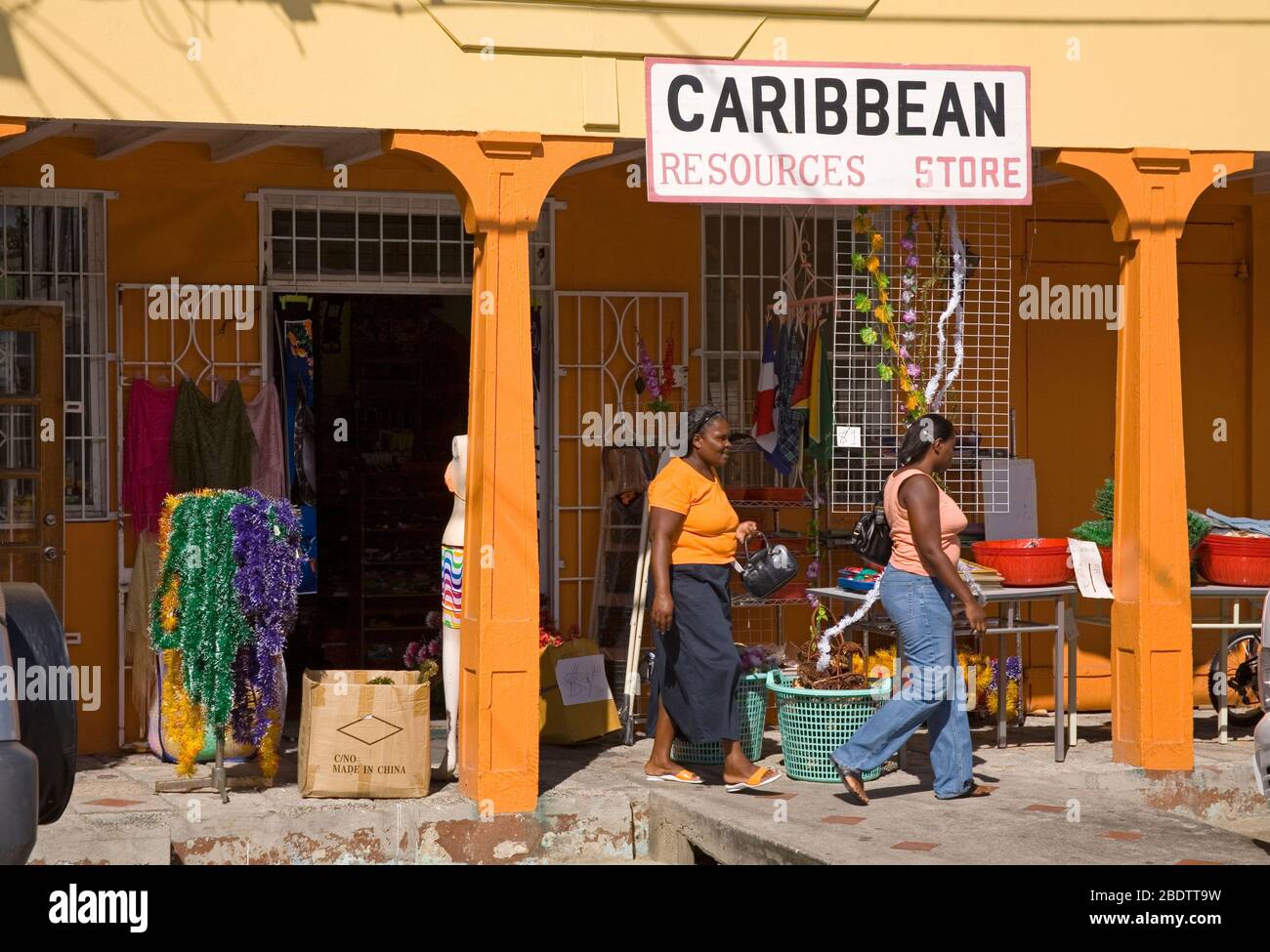 Newgate Street, St. Johns City, Antigua Island, Antigua & Barbuda, Petites Antilles, Caraïbes Banque D'Images