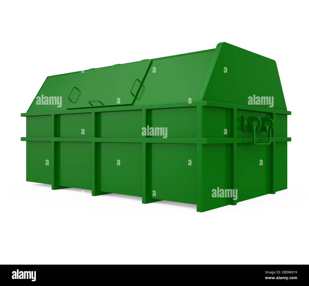 Ordures Dumpster isolé Banque D'Images