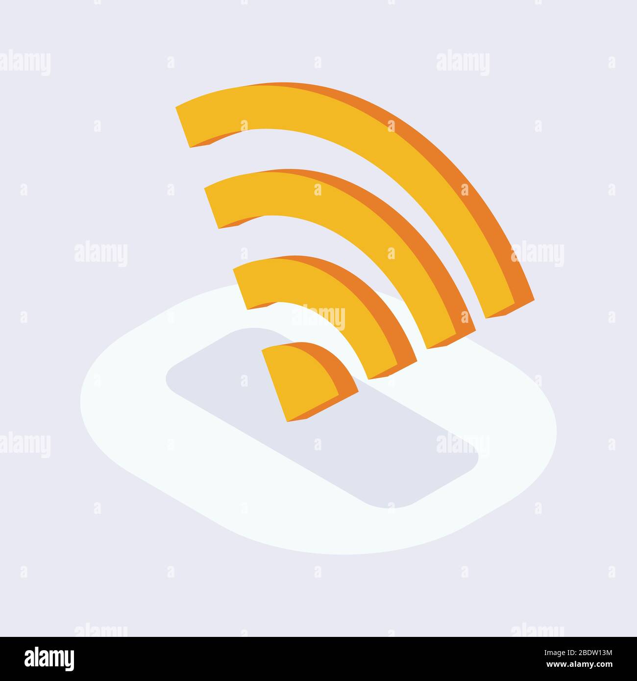 icône isométrique du signal wifi avec vecteur de couleur moderne de style plat Banque D'Images