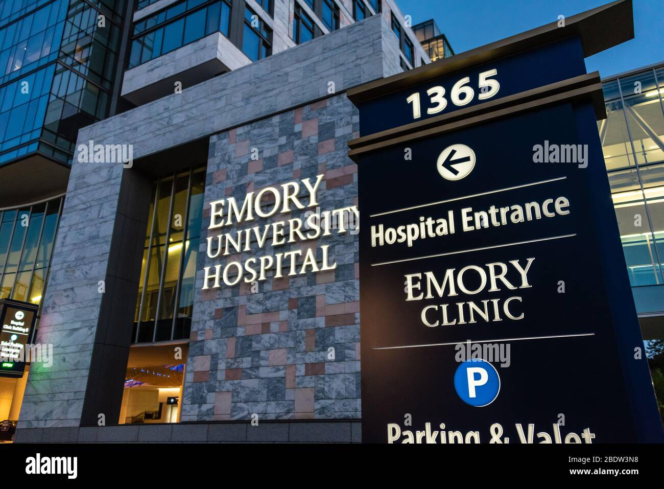 Hôpital universitaire Emory à Atlanta, Géorgie. (ÉTATS-UNIS) Banque D'Images Hôpital universitaire Emory à Atlanta, Géorgie. (ÉTATS-UNIS) Banque D'Images