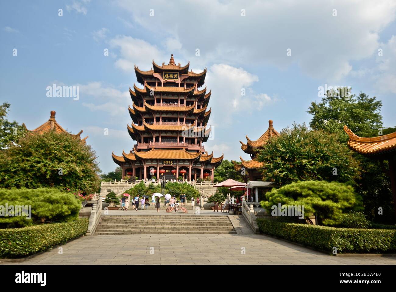 Tour De Grue Jaune. Wuhan, Chine Banque D'Images