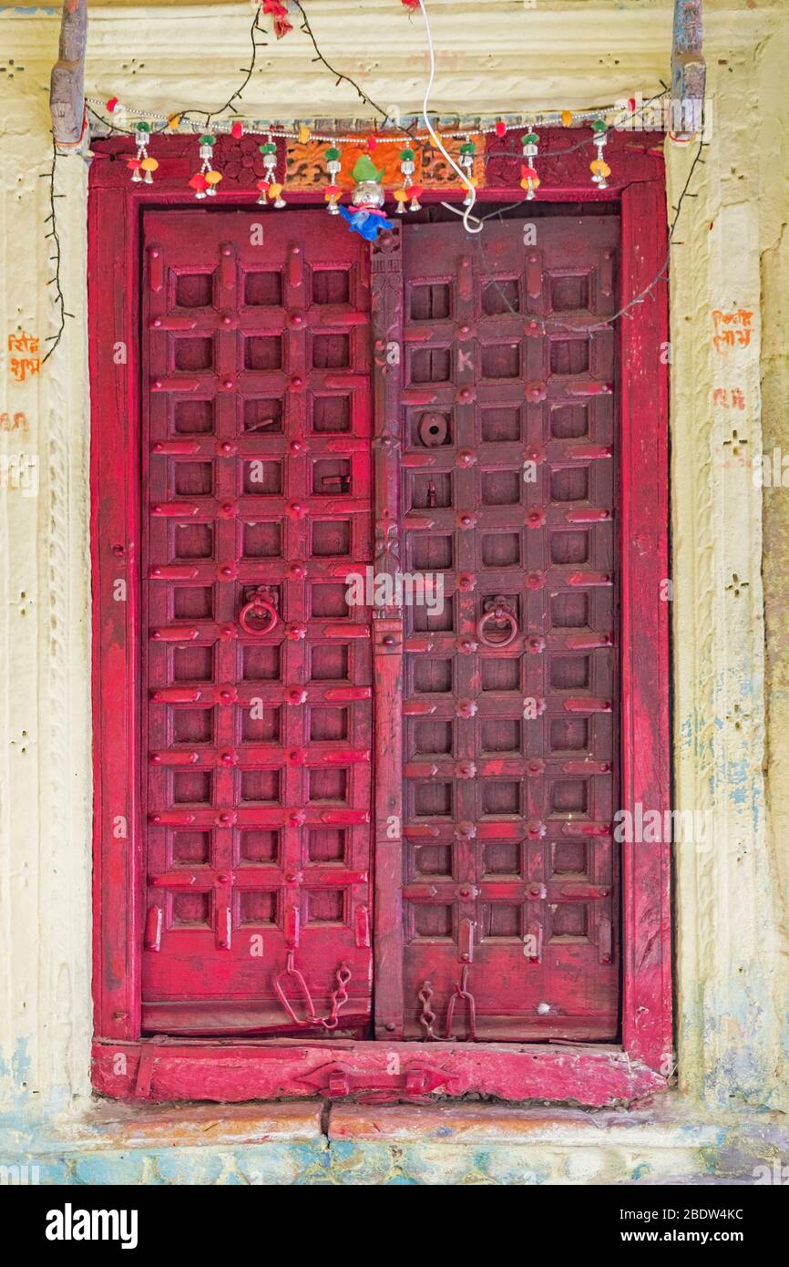 Porte traditionnelle Jaisalmer fort Rajasthan Inde Banque D'Images