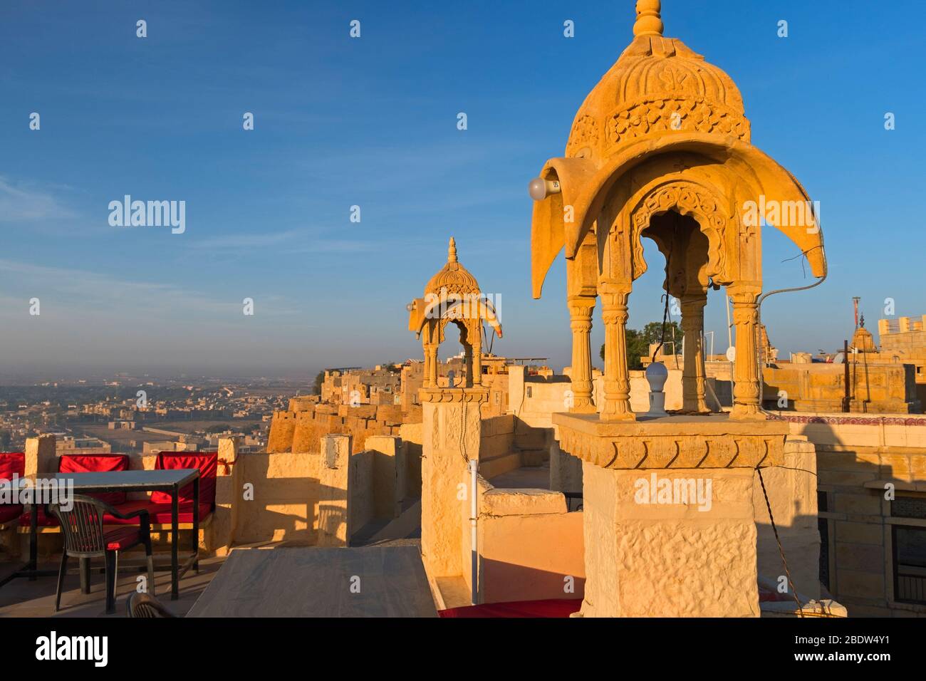 Vue depuis Jaisalmer fort Rajasthan Inde Banque D'Images