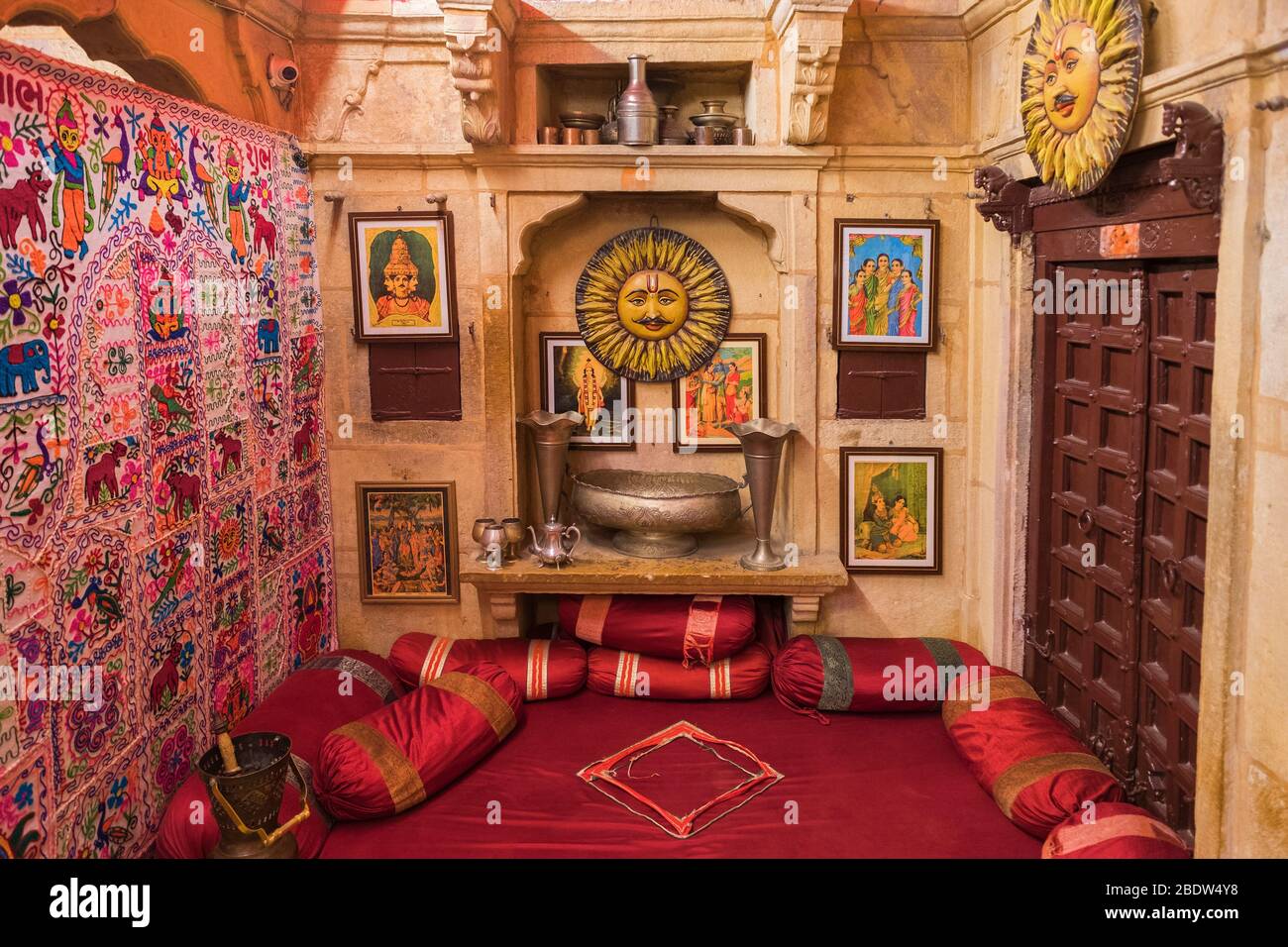 BAA Ri Haveli Jaisalmer fort Rajasthan Inde Banque D'Images