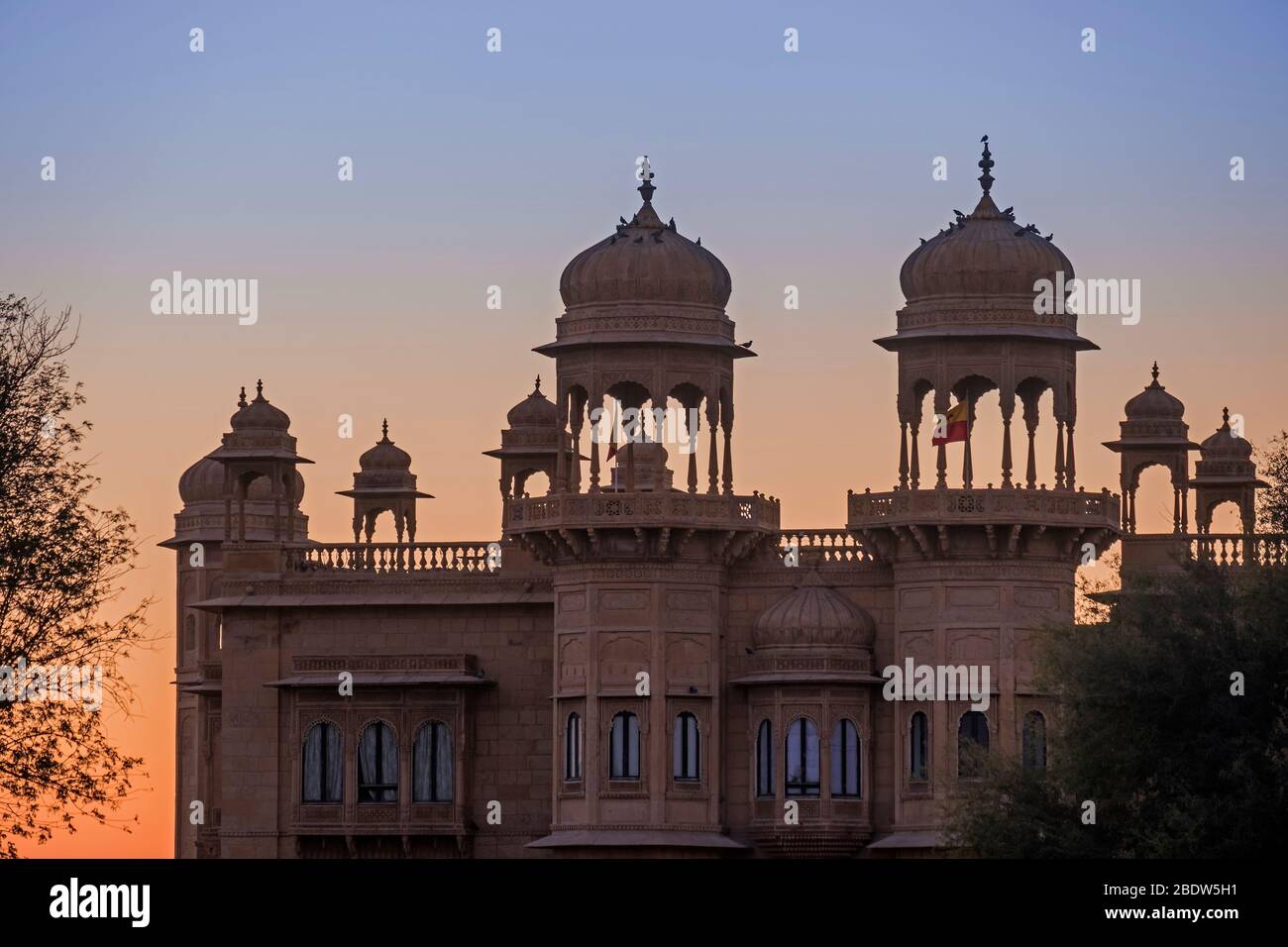 Jawahar Niwas Palace Jaisalmer Rajasthan Inde Banque D'Images