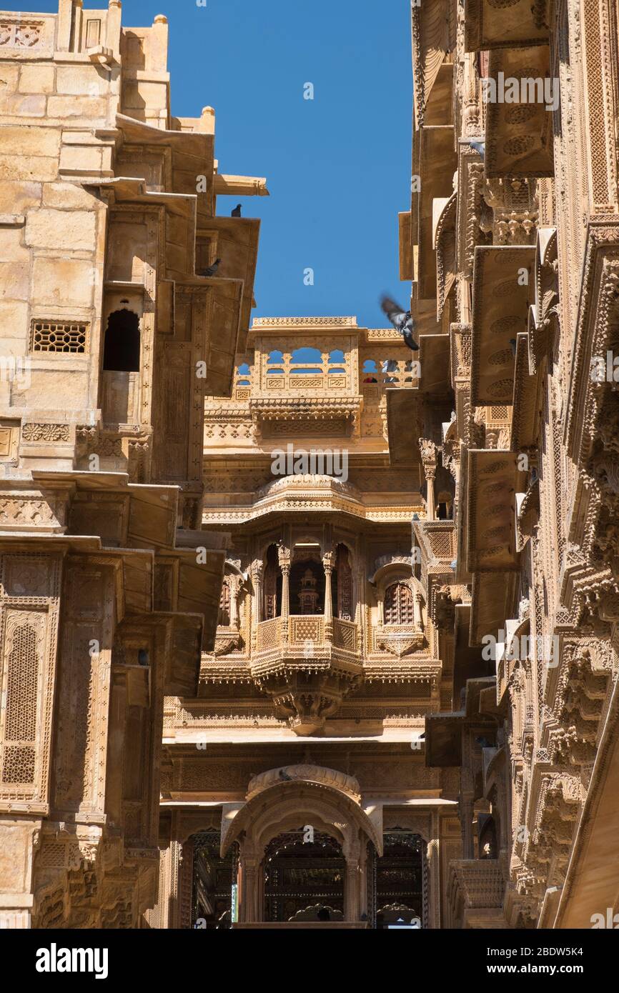 Patwa-ki-Haveli Jaisalmer Rajasthan Inde Banque D'Images