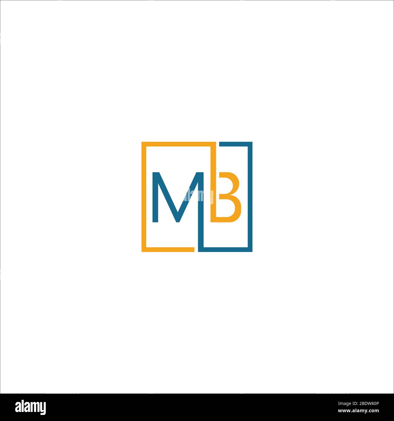 Première lettre logo mb ou logo bm modèle de conception vectoriel Illustration de Vecteur