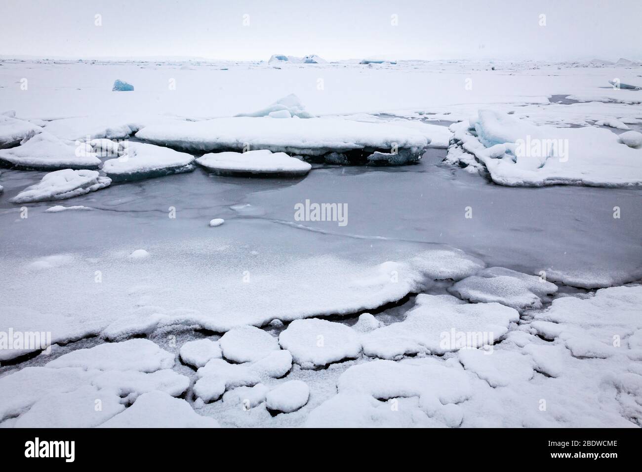 Glace flottante dans la lagune du glacier de Jokulsarlon, Islande Banque D'Images