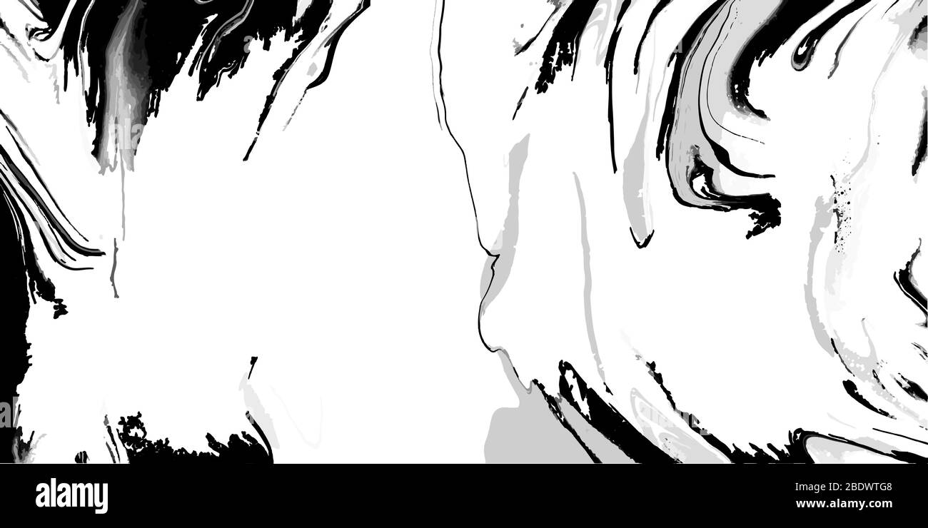 Vecteur abstrait texture en marbre noir et blanc, arrière-plans de conception fluide Illustration de Vecteur