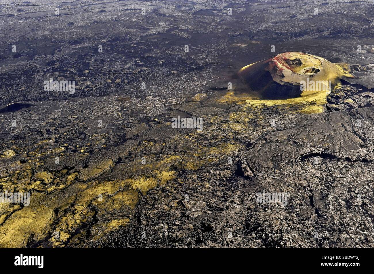 Europe - Islande, région de Lakagígar, en arrière-plan Glacier Siðvjökull Banque D'Images