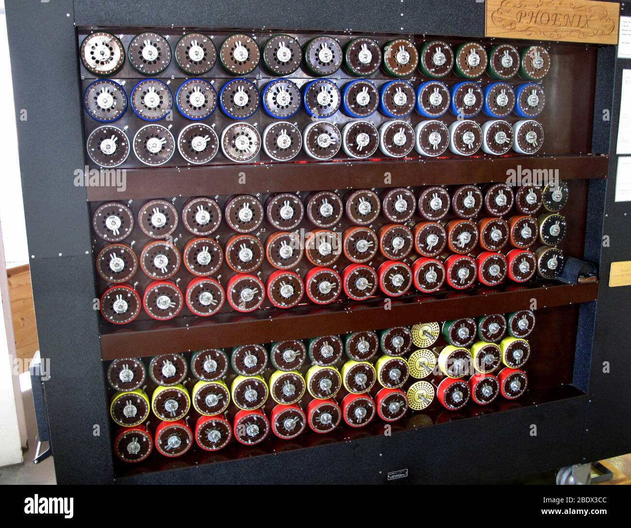 Machine de décryptage Bombe reconstruite, Bletchley Park Banque D'Images