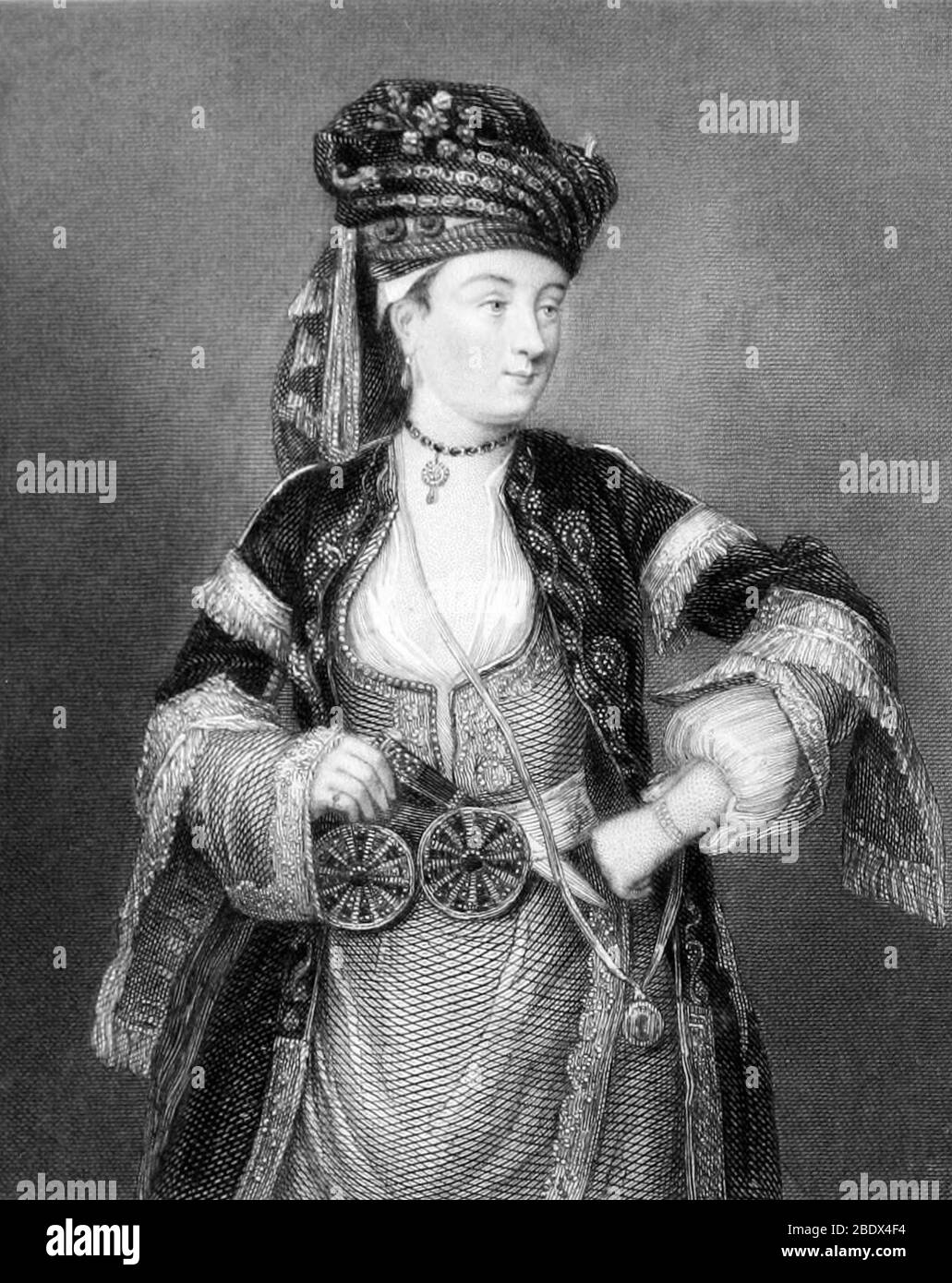 Lady Mary Wortley Montagu, auteur et poète anglais Banque D'Images