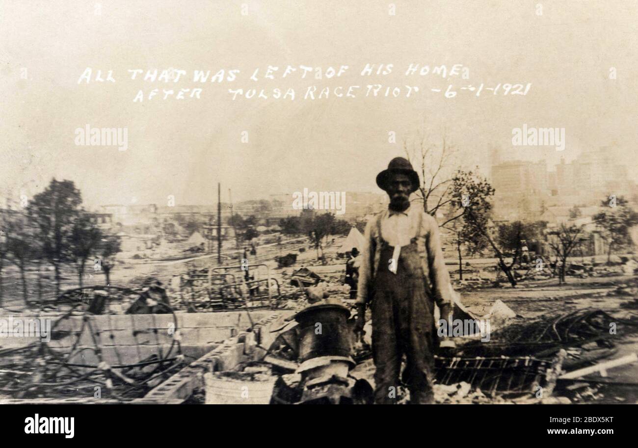 Victime de la course de Tulsa Riot, 1921 Banque D'Images