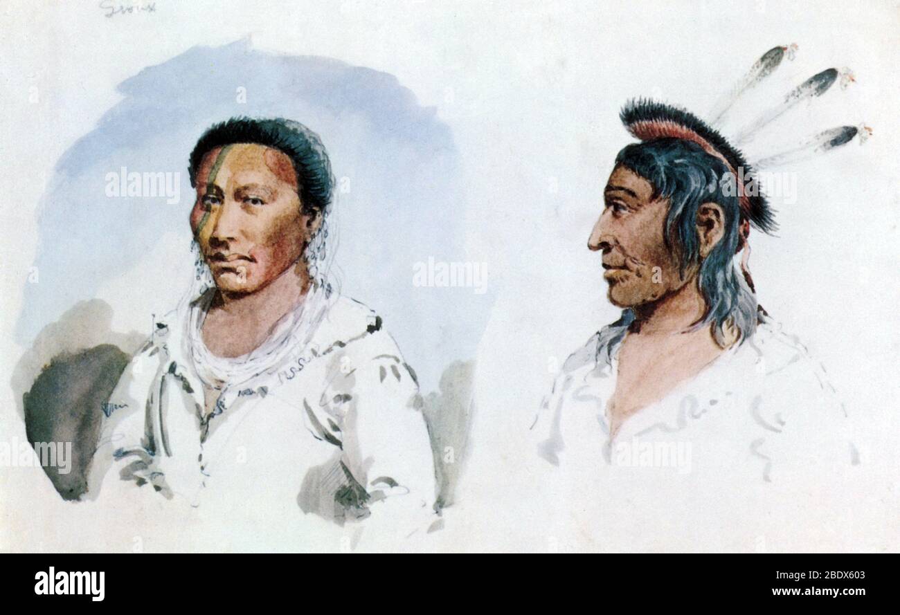 Sioux Indian Warriors, fort Garry Banque D'Images