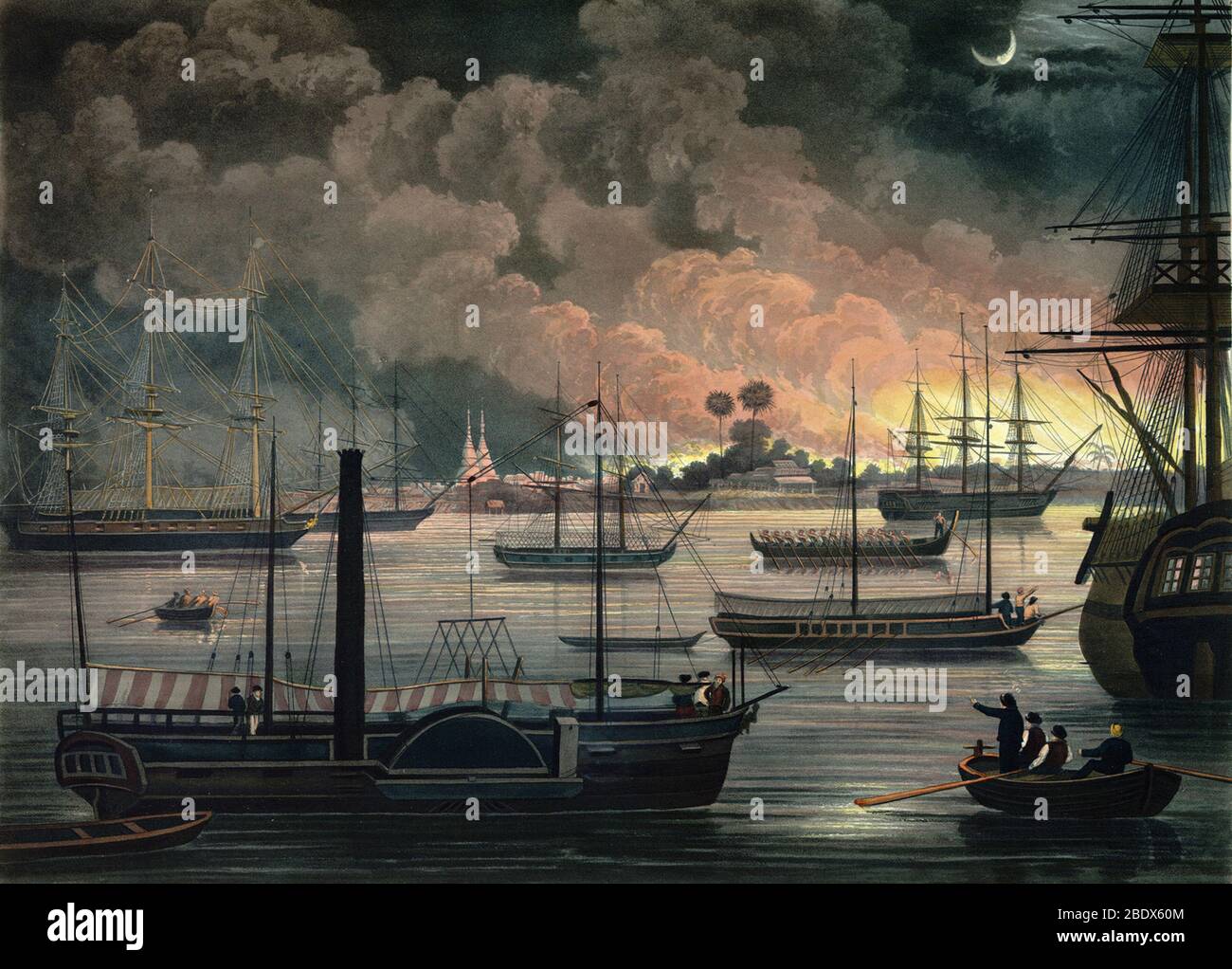 Première guerre anglo-birmane, 1824-1826 Banque D'Images