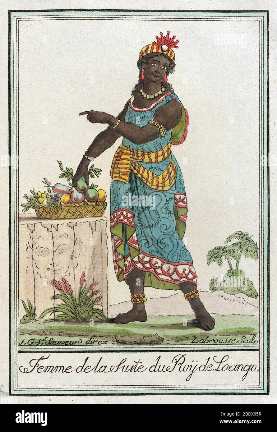 Afrique centrale, roi de Loango Lady-in-Waiting, 1797 Banque D'Images