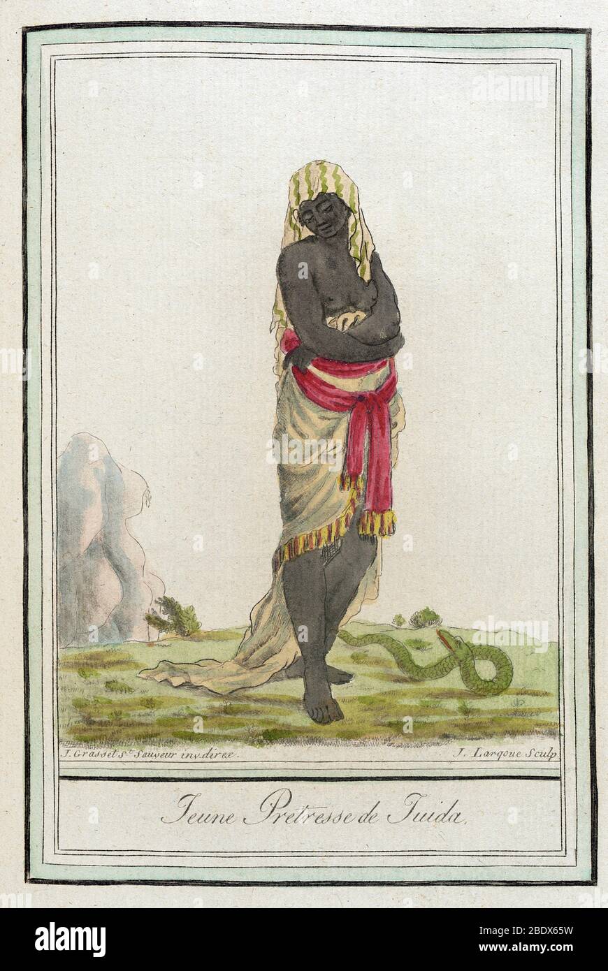 Afrique de l'Ouest, Ouidah Vodun Priestesess, 1797 Banque D'Images