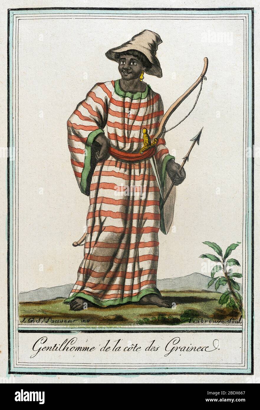 Afrique de l'Ouest, Gentleman Sierra Leone, 1797 Banque D'Images