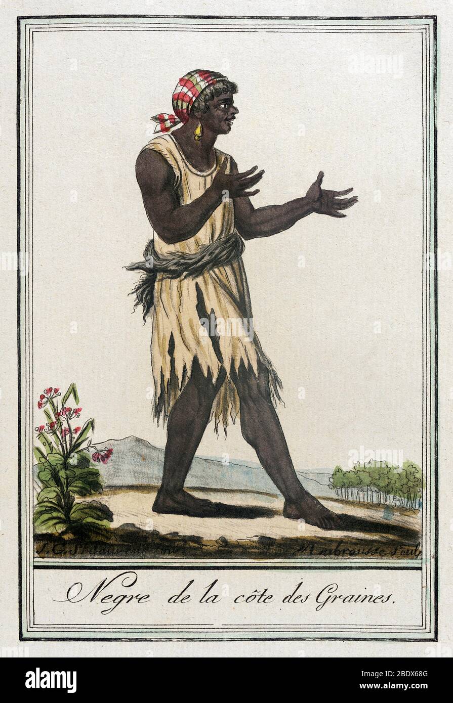 Afrique de l'Ouest, Sierra Leone Man, 1797 Banque D'Images