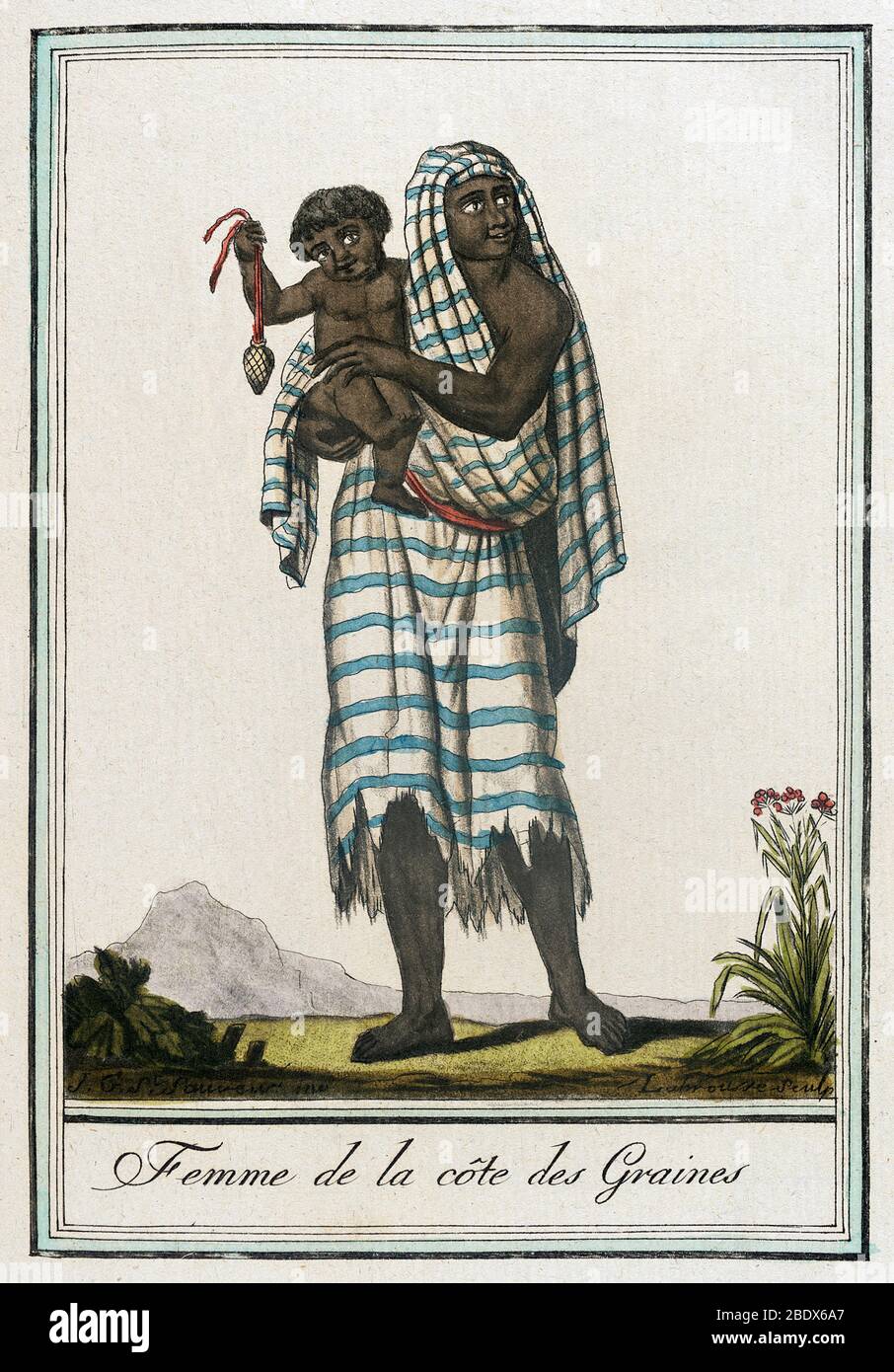 Afrique de l'Ouest, Sierra Leone Woman, 1797 Banque D'Images