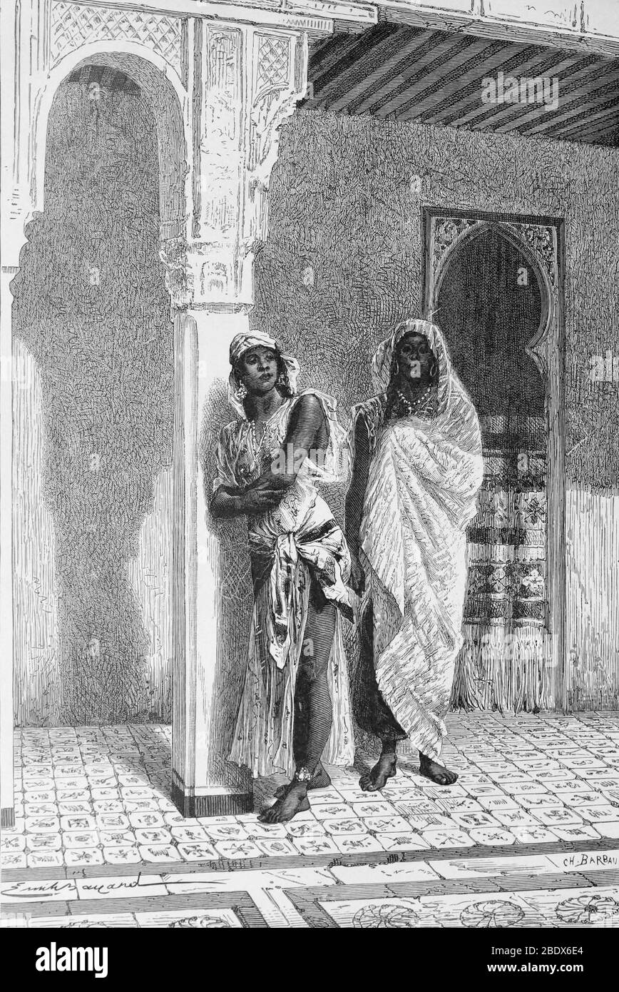 Afrique du Nord-Ouest, Maroc esclaves, XIXe siècle Banque D'Images