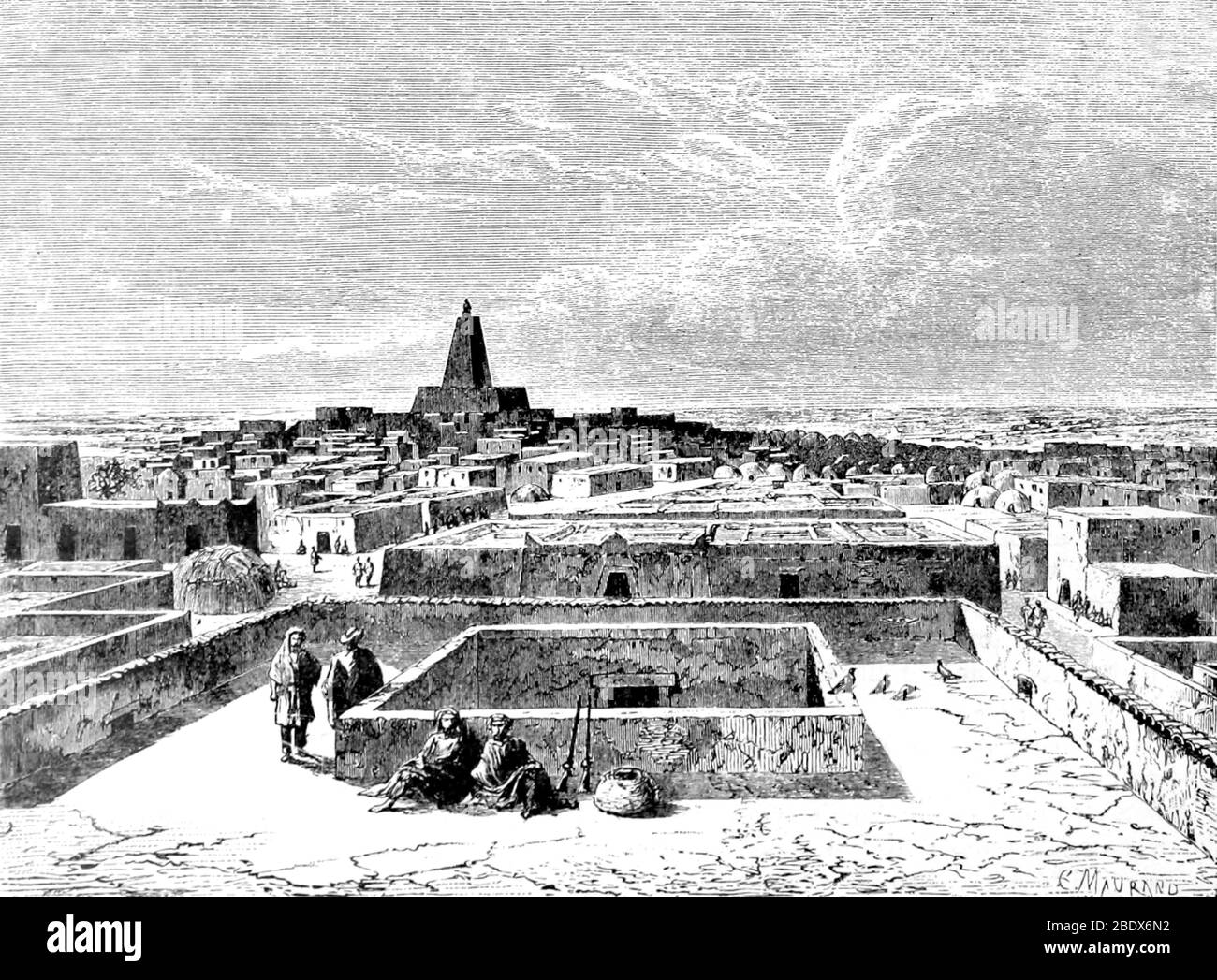 Afrique de l'Ouest, Tombouctou. XIXe siècle Banque D'Images