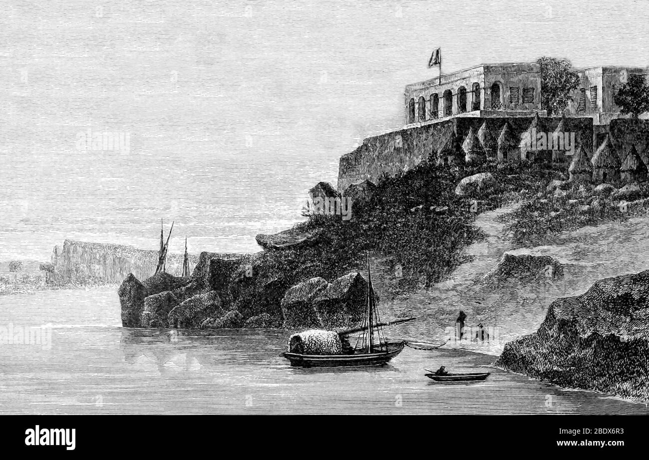 Afrique de l'Ouest, fort Bakel, XIXe siècle Banque D'Images