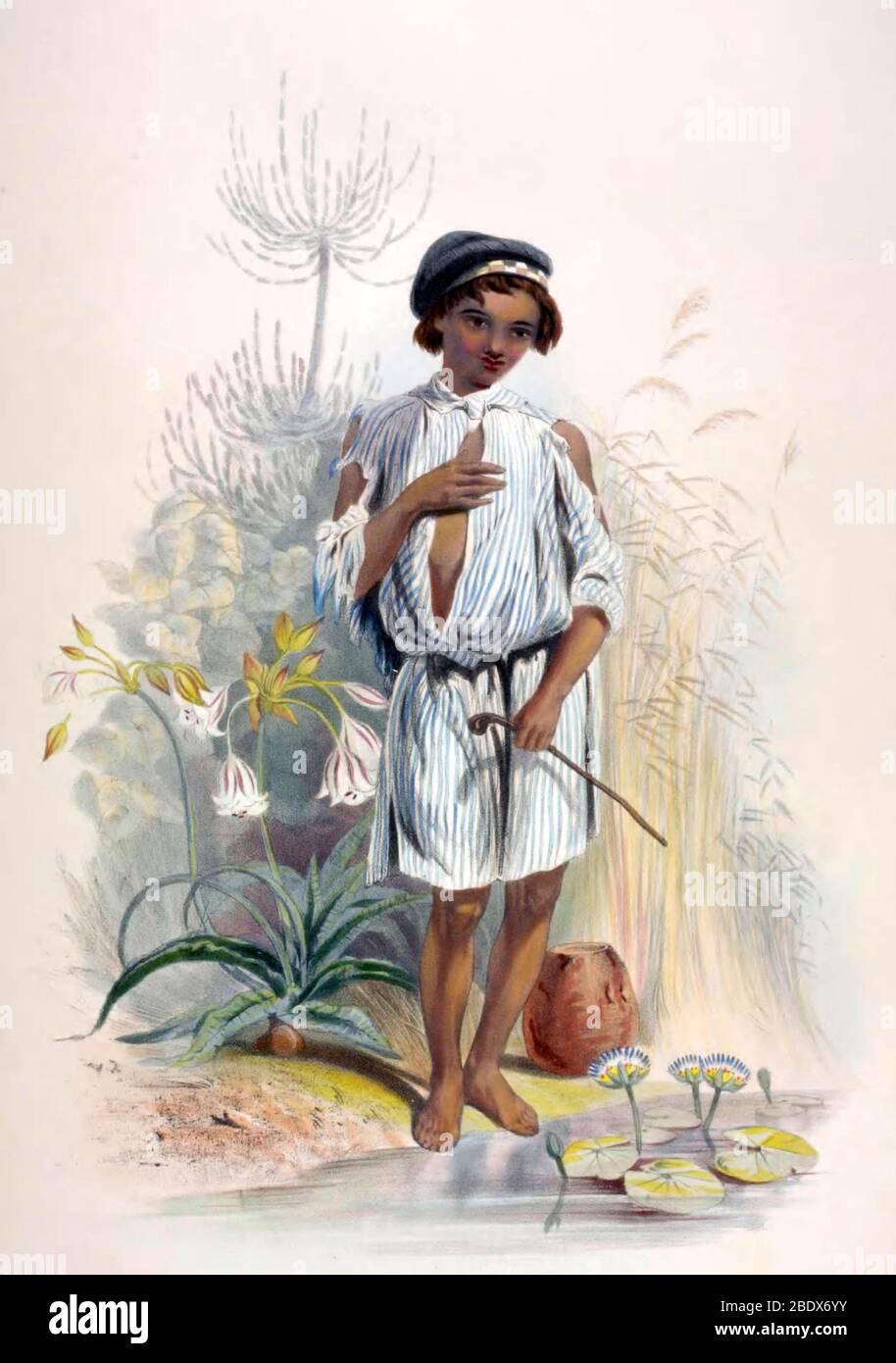 Afrique du Sud, demi-caste Boy, 1840 Banque D'Images